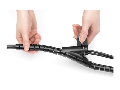 DIGITUS Flexibler Kabelspiralschlauch mit Einzugshilfe 5m