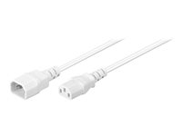 MicroConnect Strøm IEC 60320 C14 Strøm IEC 60320 C13 Hvid 3m Forlængerkabel til strøm