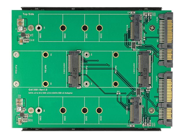 Delock Converter 2 x SATA 22 pin > Dualport 2 x M.2 / 2 x mSATA - řadič úložiště - M.2 Card / mSATA - SATA 6Gb/s – foto 2