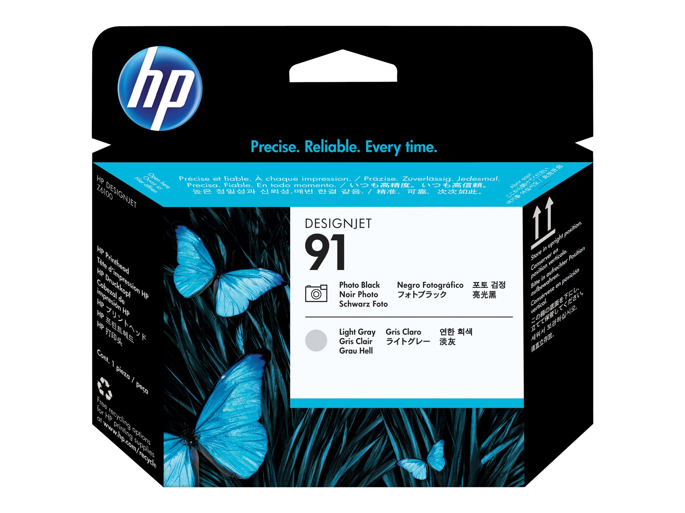 HP 91 - light gray, photo black - printhead