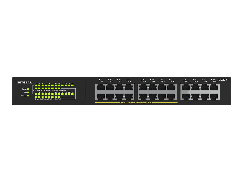 NETGEAR 24PT GIGE UNMNGED SWCH W/ POE+
