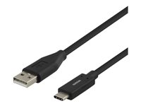 DELTACO USB 2.0 USB Type-C kabel 25cm Sort