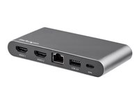 StarTech.com USB C Dock - 4K Dual Monitor HDMI USB-C - 100W Power Delivery Passthrough, GbE, 2x USB-A - Multiport Adapter Dockingstation