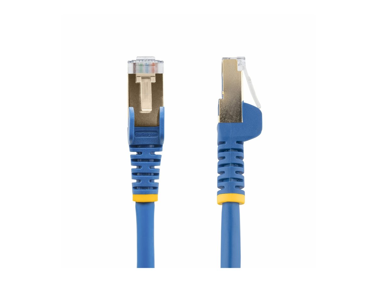 StarTech.com 7.5m CAT6A Ethernet Cable, 10 Gigabit Shielded Snagless RJ45 100W PoE Patch Cord, CAT 6A 10GbE STP Network Cable w/Strain Relief, Blue, Fluke Tested/UL Certified Wiring/TIA - Category 6A - 26AWG (6ASPAT750CMBL) - patch kabel - 7.5 m - modrá – foto 2