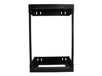Startech 15U 19" Wall Mount Network Rack, Adjustable Depth 12-20" 2 Post Open Frame Server Room Rack for AV/Data/ IT Communic