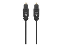 Manhattan Toslink Digital Optical AudioCable, 5m, Male/Male, Toslink S/PDIF, Gold plated contacts, Lifetime Warranty, Polybag - digital audio cable (optical) - SPDIF - 5 m