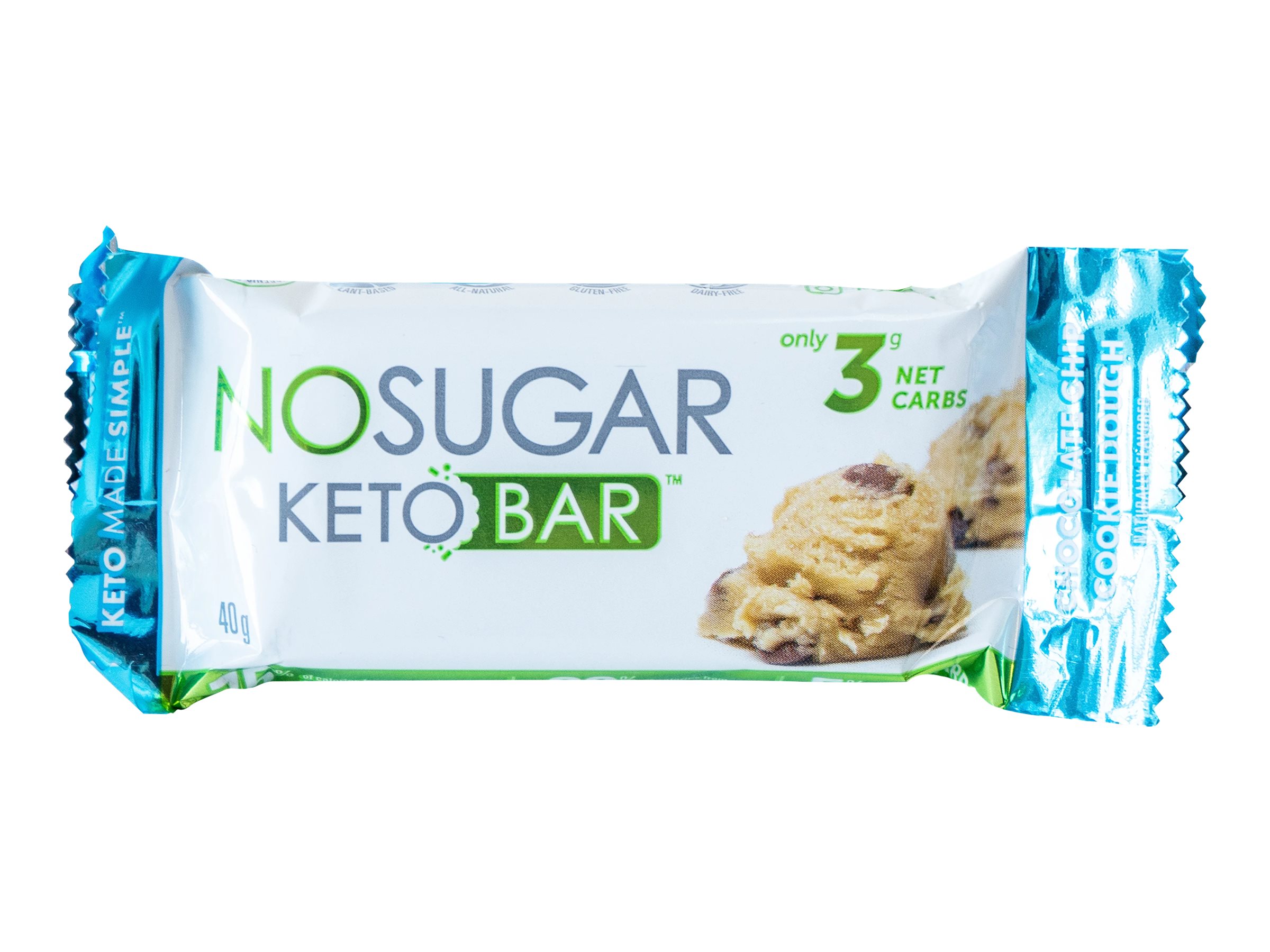 No Sugar Keto Bar - Chocolate Chip Cookie Dough - 40g