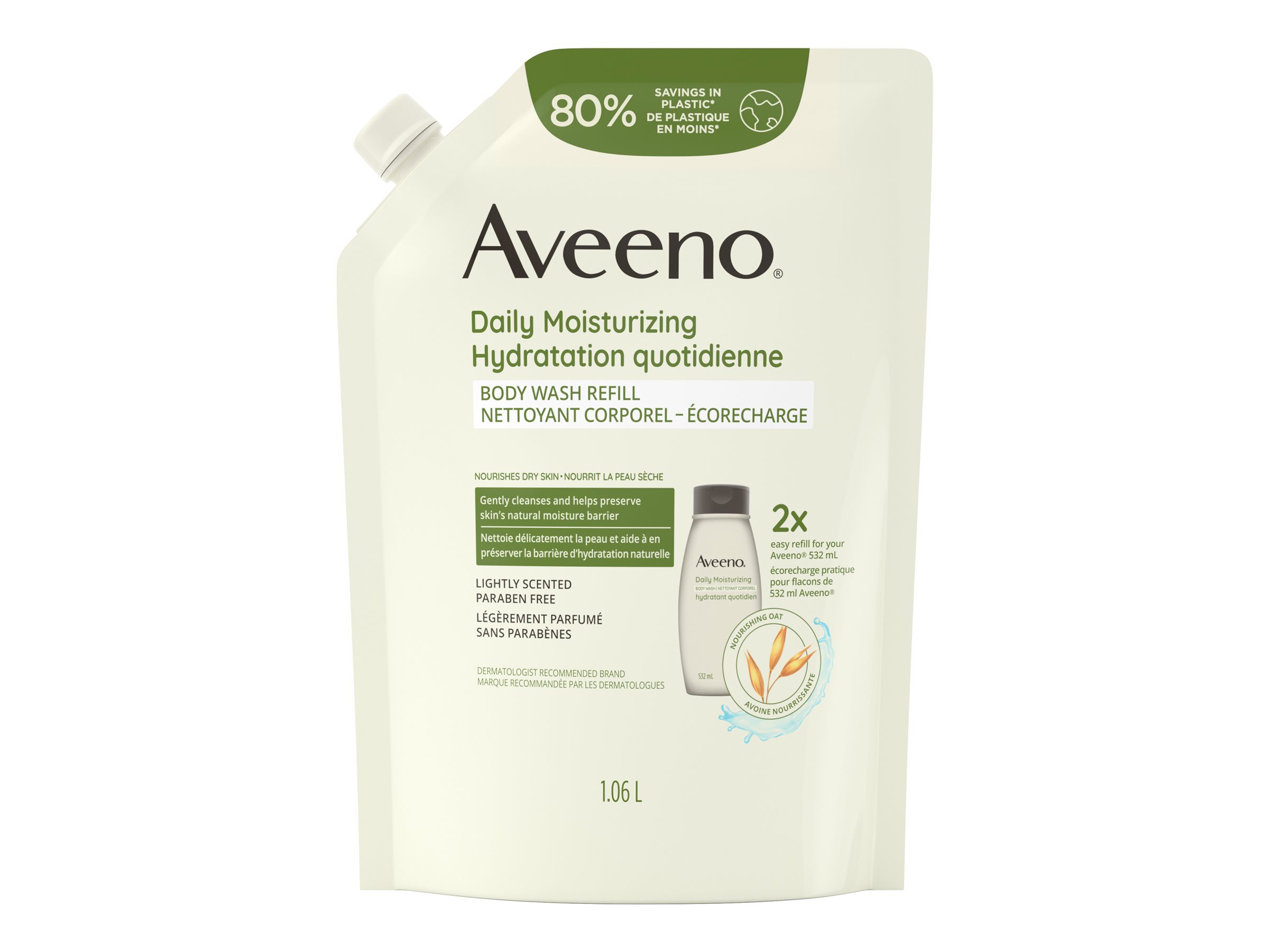 Aveeno Daily Moisturizing Body Wash Refill - 1.06L