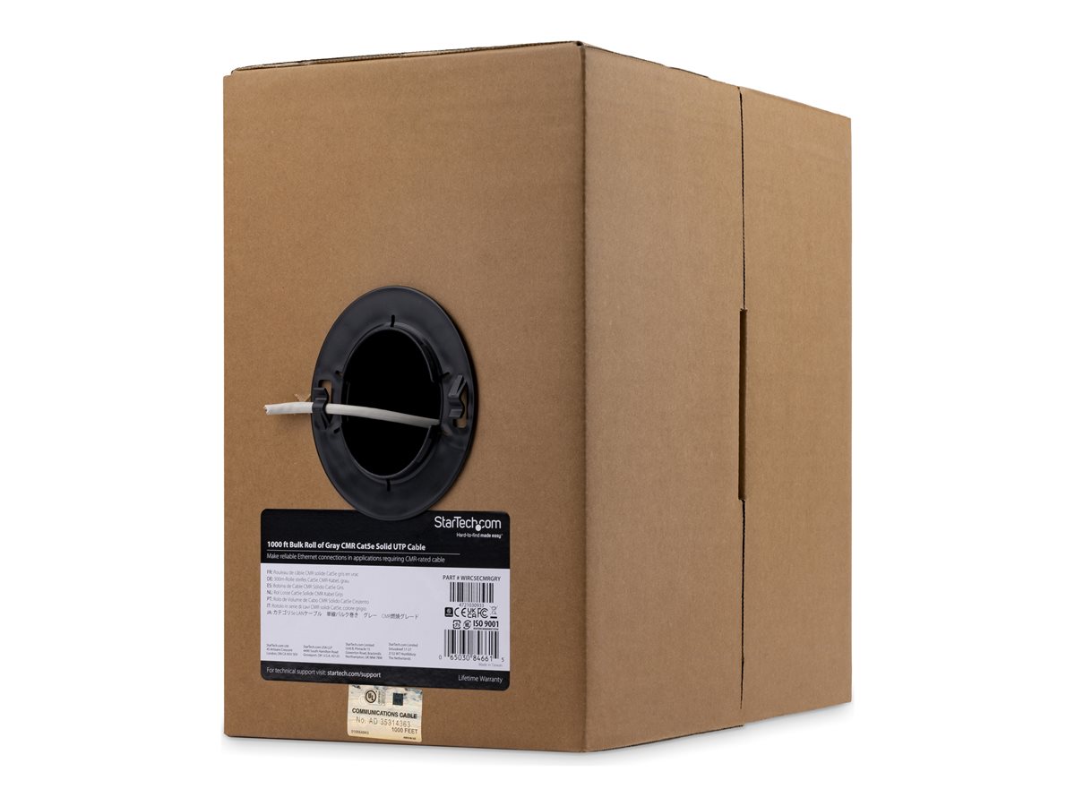 304.8m Gray Roll - CMR Cat5e Solid Cable