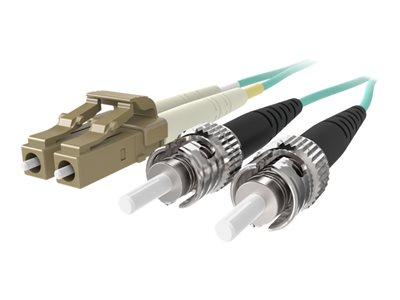 Belkin 1M Fiber Optic Cable; 10GB Aqua Multimode LC/ST Duplex, 50/125 OM3