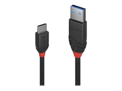 LINDY 1m USB 3.1 C/A Kabel 3A Black - 36916