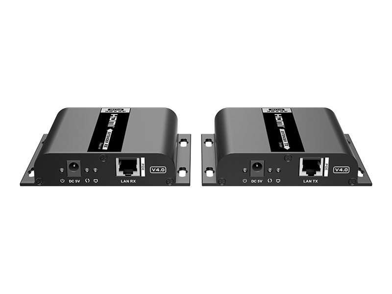 Lenkeng transmitter and receiver video/audio/infrared/network extender Product shot Left-angle 79450
