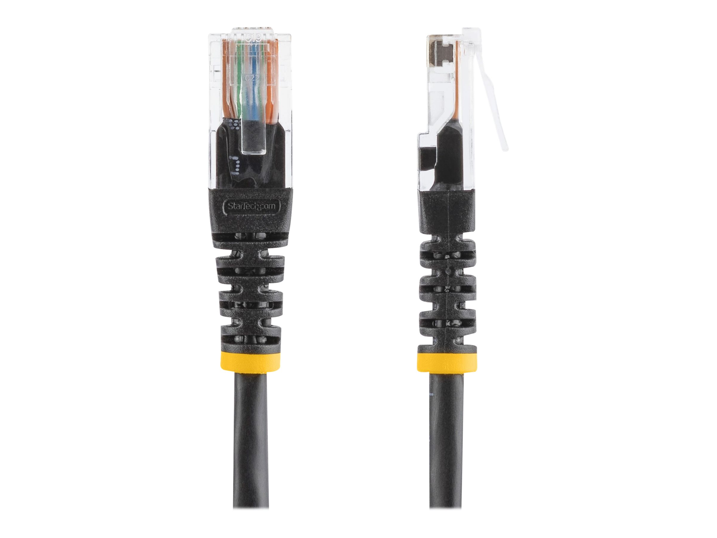 Startech 15m Black Cat5e / Cat 5 Molded Patch Cable patch cable 15 m Product shot Right-angle 80000