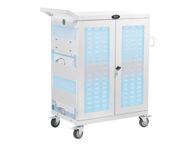 Tripp Lite Safe-IT UV Charging Cart Antimicrobial 32-Port Multi-Port AC for Chromebook Laptop iPad