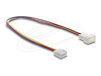 Delock Forlængerkabel til blæserstrøm 30cm Sort Blå Rød Gul