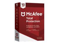 McAfee Total Protection Box pack (1 year) 10 devices Win, Mac, Android, iOS English