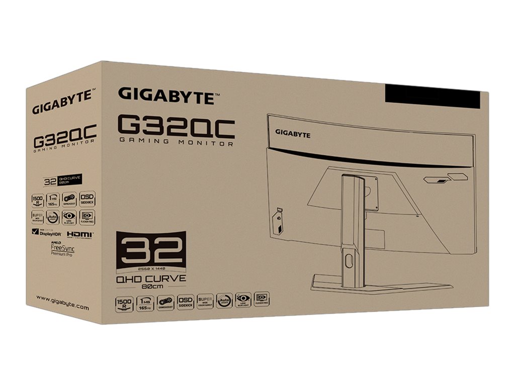 A Gigabyte LED G32QC - monitor