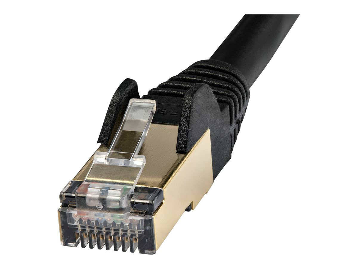 StarTech.com 7m CAT6A Ethernet Cable, 10 Gigabit Shielded Snagless RJ45 100W PoE Patch Cord, CAT 6A 10GbE STP Network Cable w/Strain Relief, Black, Fluke Tested/UL Certified Wiring/TIA - Category 6A - 26AWG (6ASPAT7MBK) - patch kabel - 7 m - černá – foto 7