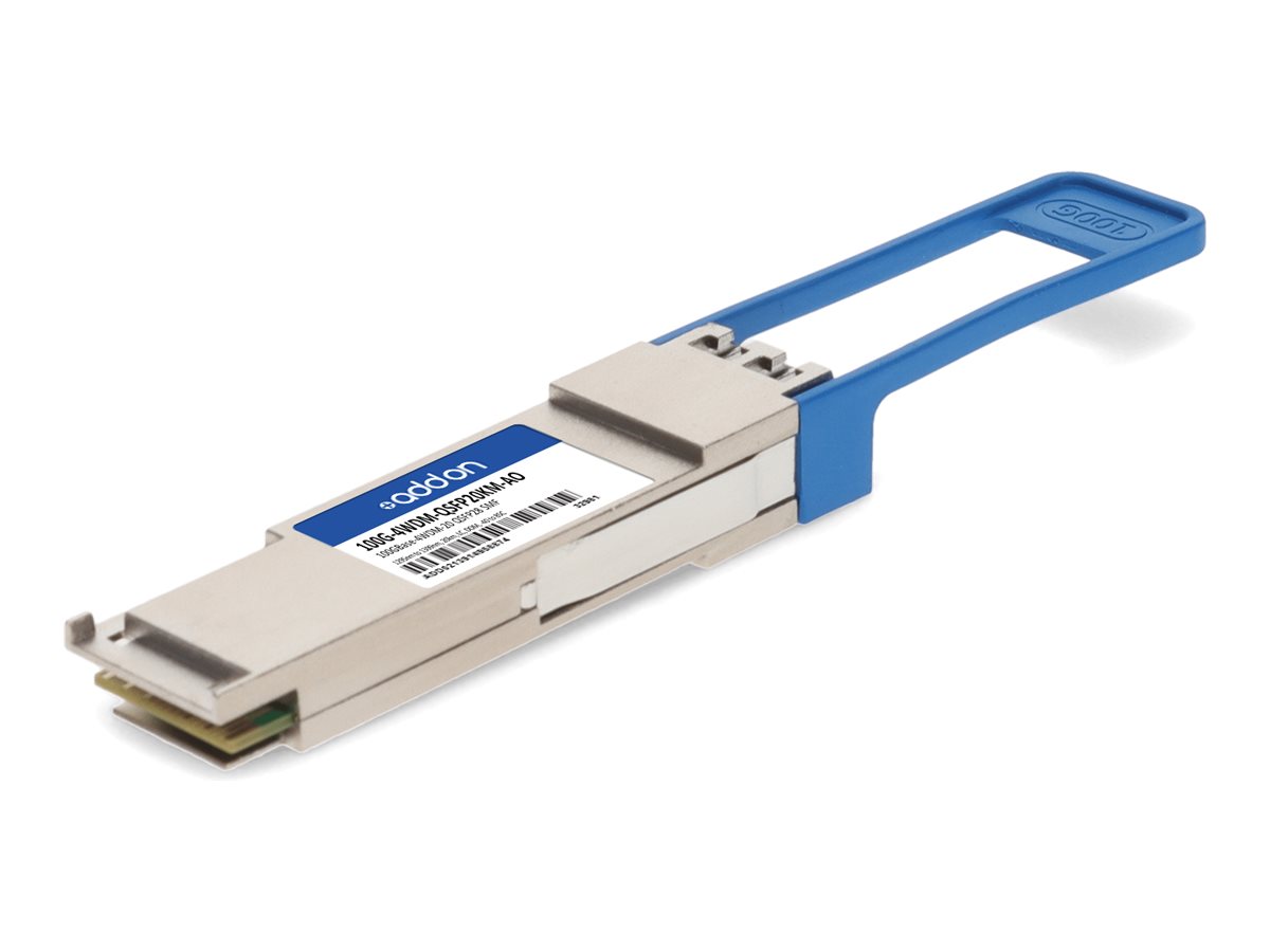 AddOn - QSFP28 transceiver module (equivalent to: Extreme Networks 100G-4WDM-QSFP20KM)
