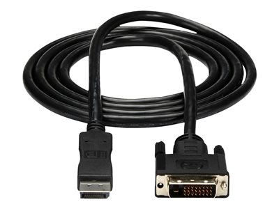 StarTech.com 6ft / 1.8m DisplayPort to DVI Cable - 1920x1200 - DVI Adapter Cable - Multi Monitor Solution for DP to DVI Setup (DP2DVIMM6) - DisplayPort cable - DisplayPort (M) to DVI-D (M) - 1.8 m - black - for P/N: DPPNLFM3, DPPNLFM3PW