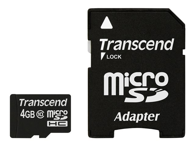 Transcend Premium - carte mmoire flash - 4 Go - micro SDHC