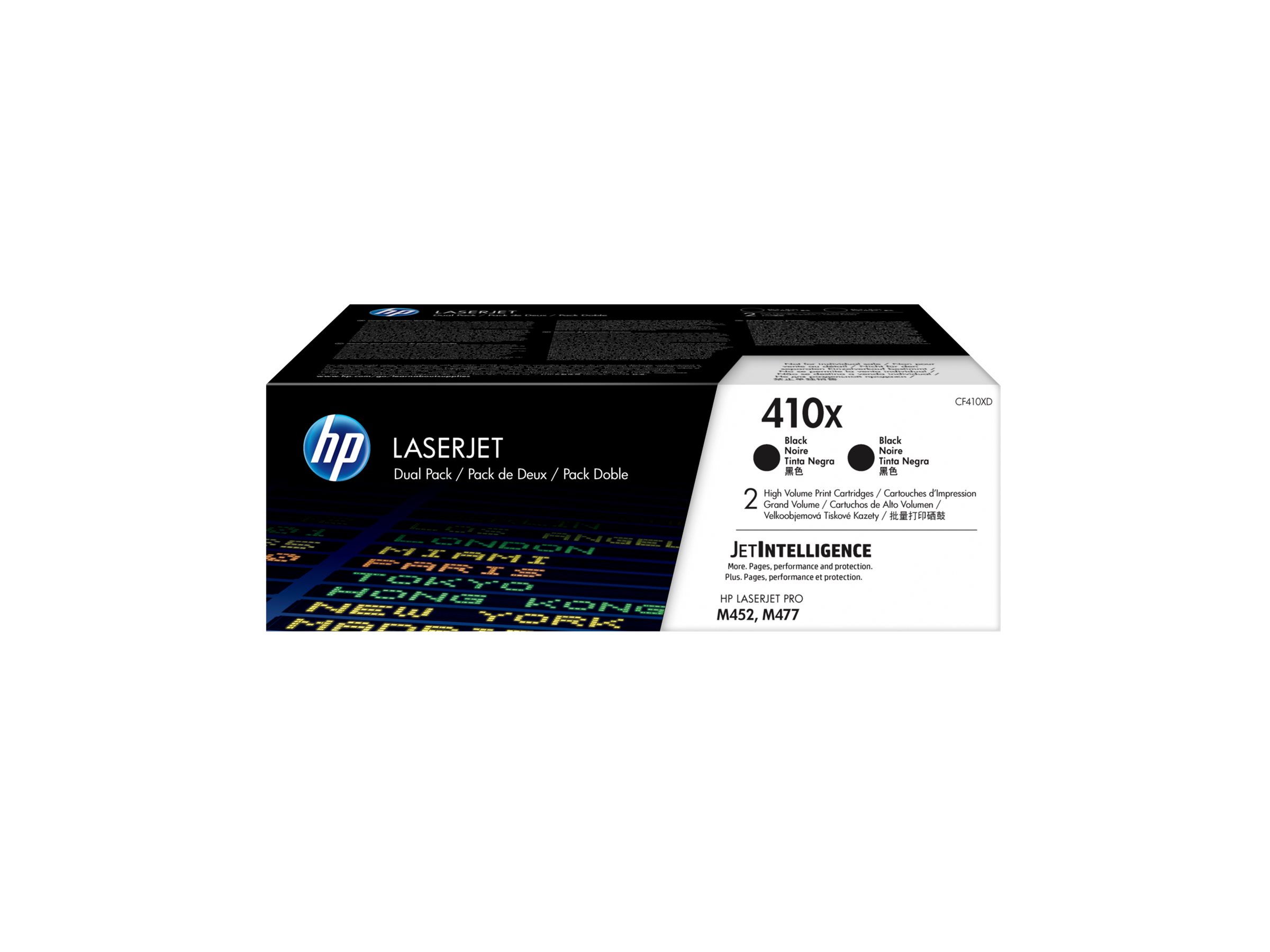 Hp 410x 2 Pack High Yield Black Original Laserjet Toner Cartridge Cf410xd Hp 410x 2 Pack High Yield Black Original Laserjet Toner Cartridge Cf410xd