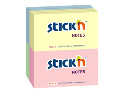 Stickn Regular Notes 76 X 127 Mm 1200 Sheets 12 X 100