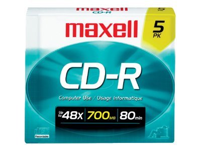 Maxell - 5 x CD-R - 700 MB (80min) 48x