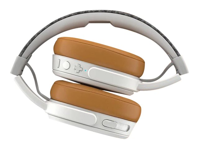 Skullcandy Crusher - Headphones with mic - full size - Bluetooth - wireless  - gray, tan 