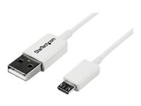 StarTech.com Câble Micro USB 1 m - A vers Micro B - Cordon Micro USB 2.0 - 1x USB A (M) 1x USB Micro B (M) - Blanc 1m