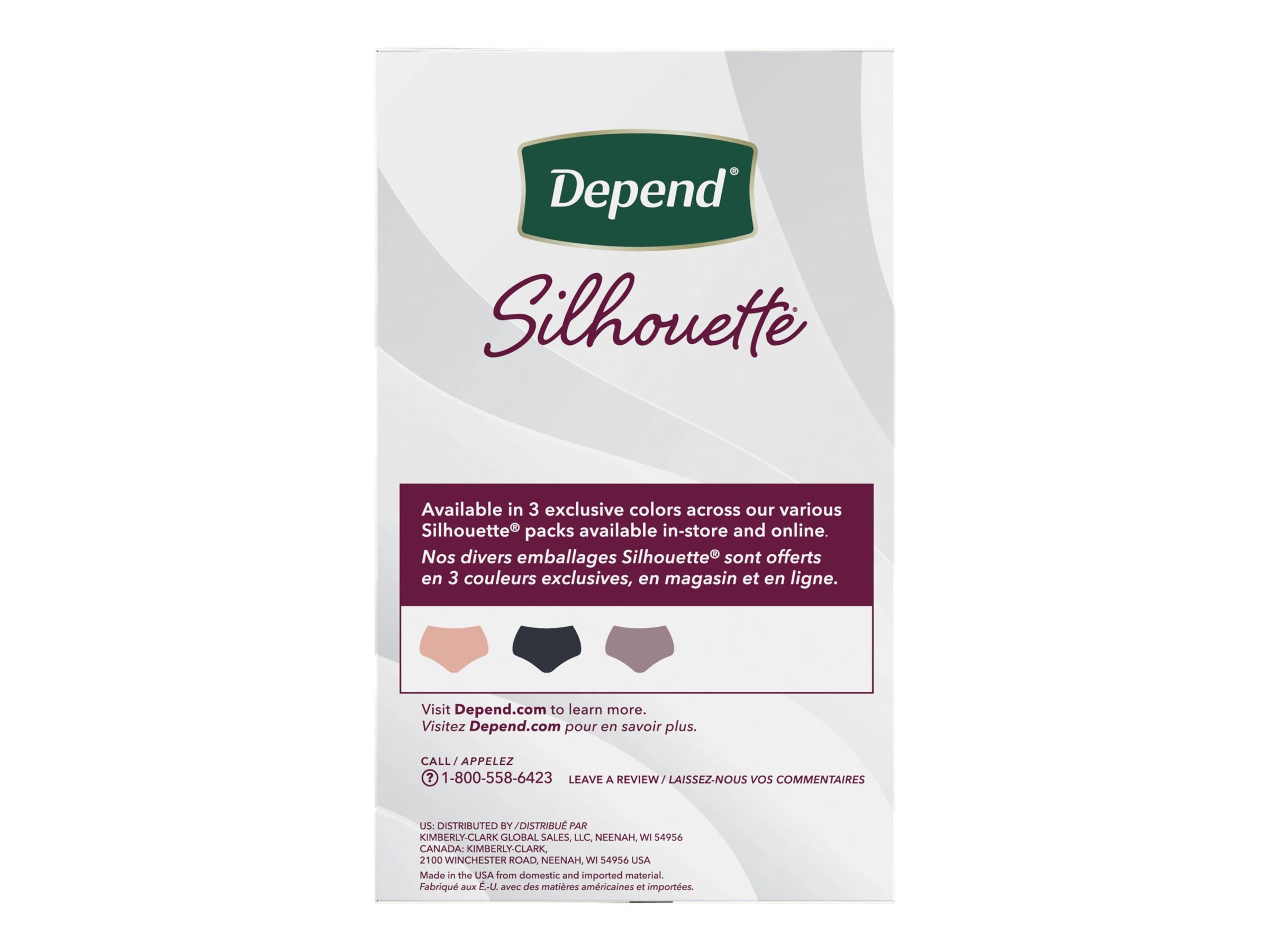 Depend Silhouette Incontinence Underwear for Women - Maximum Absorbency -  Small