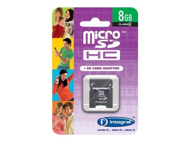 Integral Flash Memory Card 8 Gb Microsdhc