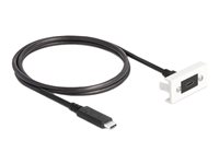 Delock USB Type-C kabel 1m Sort Hvid