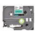 Ruban TZ laminé 18mm Noir/Vert