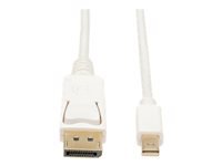 Eaton Tripp Lite Series Mini DisplayPort to DisplayPort Adapter Cable, 4K 60Hz (M/M), DP Latching Connector, White, 6 ft. (1.8 m)