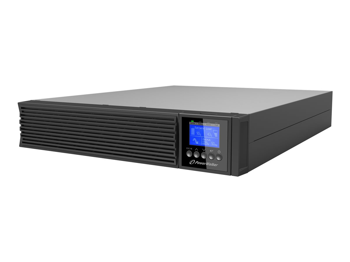 UPS RACK POWERWALKER VFI 6000 RTG PF1 ON-LINE 6000VA 2X IEC C13 TERMINAL LCD 5U BATTERYPACK