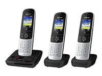 Panasonic KX-TGH723G Trådløs telefon Ingen nummervisning Sort Sølv