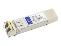 AddOn - SFP+ transceiver module (equivalent to: Dell 407-BBRK) - 10 GigE - 10GBase-ZR - LC single-mode - up to 49.7 miles - 1550 nm - TAA Compliant - for Dell PowerSwitch S4112, S5212, S5224; Dell EMC Networking N3132, S4048, Z9100