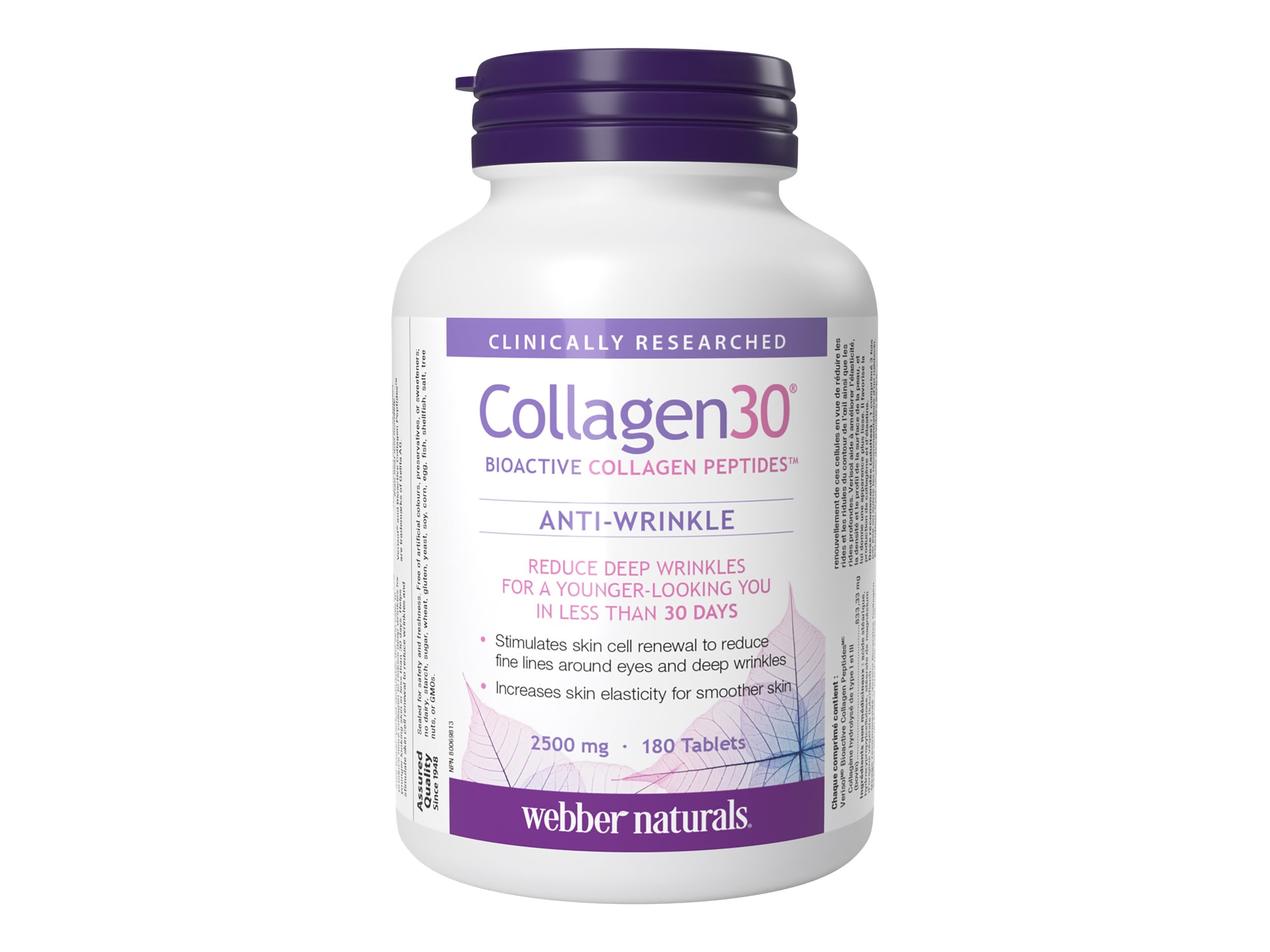 Webber Naturals Collagen30 Anti-Wrinkle Tablets - 2500mg