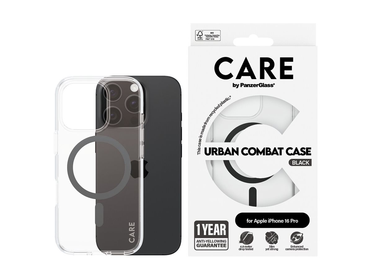 PanzerGlass CARE kryt Apple iPhone 16 Pro MagSafe Urban Combat čirý/černý – foto 4