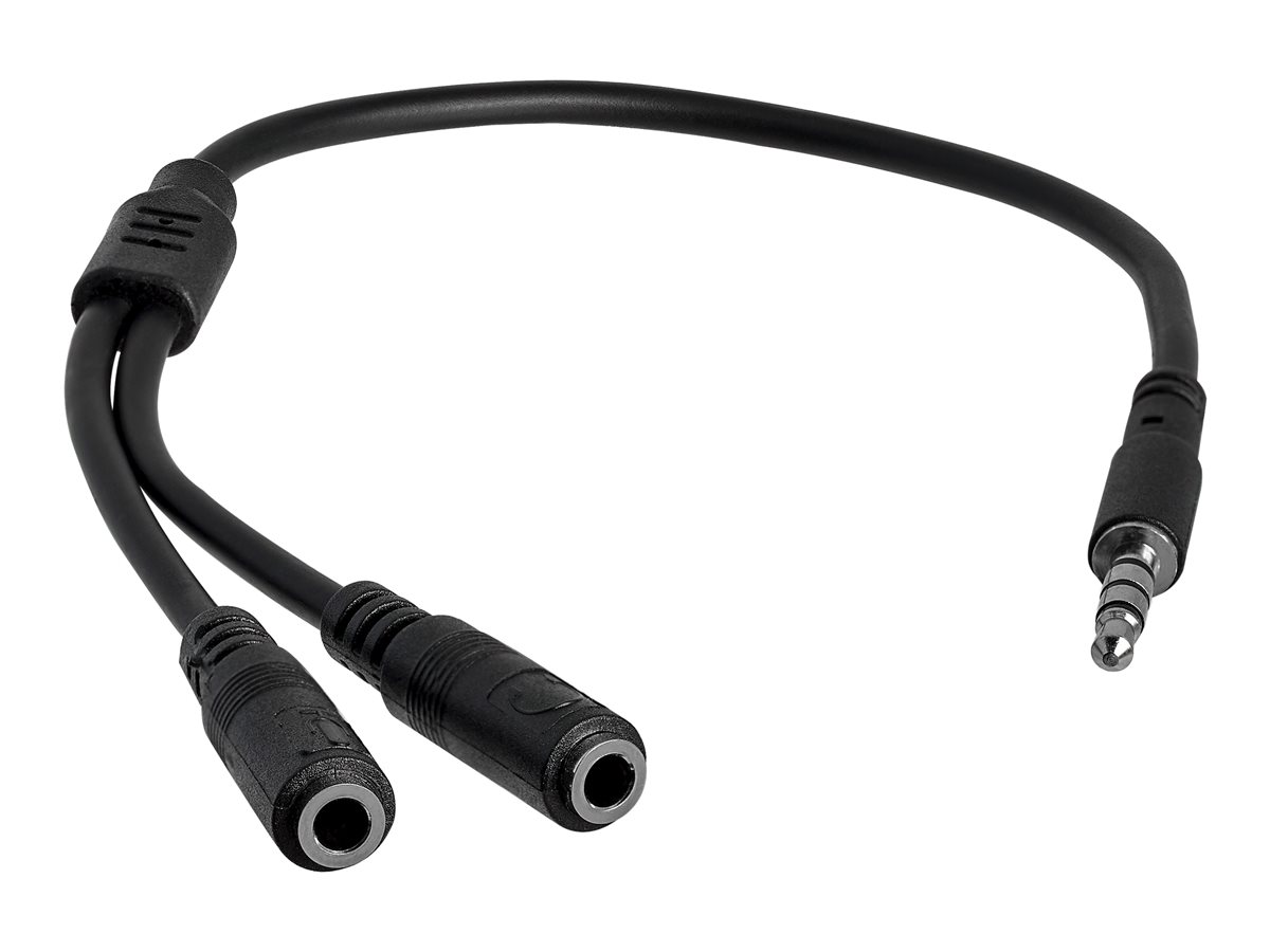 StarTech.com 4 Position to 2x 3 Position 3.5mm Headset Splitter Adapter - rozbočovač náhlavní soupravy - 20 cm – foto 2