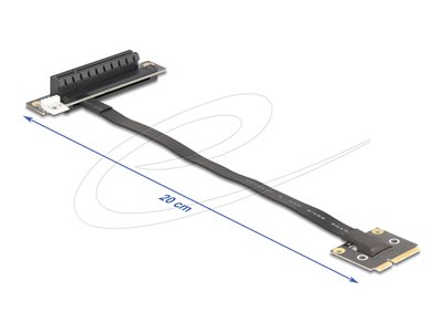 DELOCK Adapter Mini PCIe Stecker zu PCIe 3.0 x8 Slot 90° - 81295