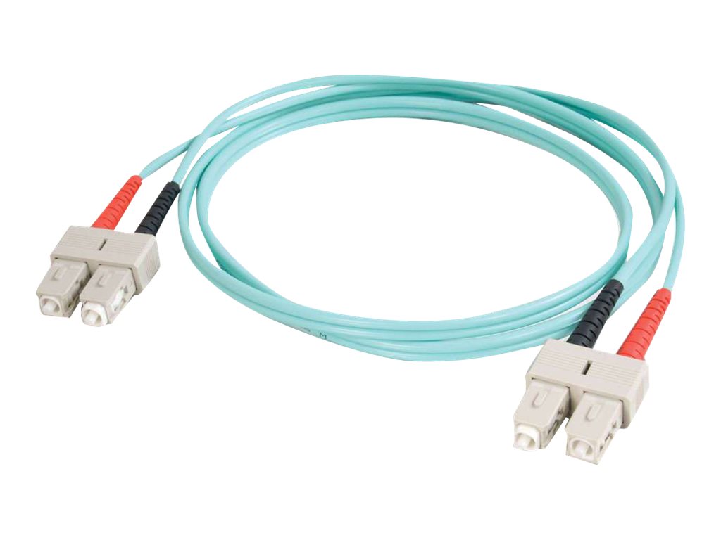 C2G SC-SC 10Gb 50/125 OM3 Duplex Multimode PVC Fiber Optic Cable (LSZH) - síťový kabel - 1 m - 1 m - vodě - barva – foto 2