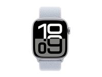 Apple Watch Series 10 (GPS) - silver aluminium - smart watch with sport loop - blue cloud - 64 GB