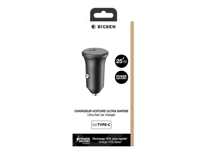 BIGBEN Connected adaptateur d\'alimentation pour voiture - 100 % de plastique recycl - 24 pin USB-C - 25 Watt