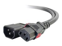 C2G 10ft Locking C14 to C13 10A 250V Power Cord Black - TAA