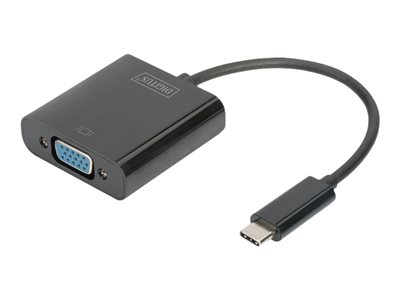 DIGITUS Adapter USB3.0/C -> VGA 19.5cm schwarz - DA-70853