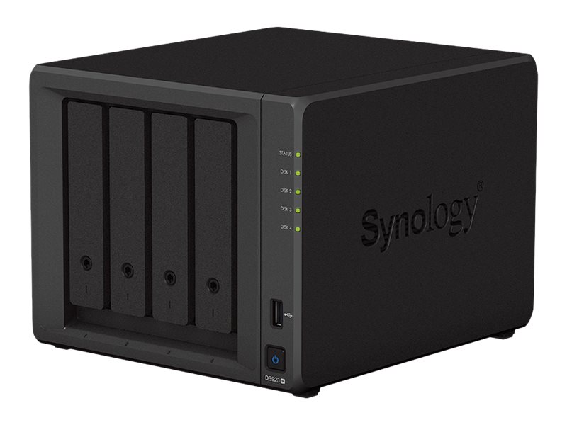 Synology Disk Station DS923+ - NAS-Server - 4 Sch?chte - SATA 6Gb/s / eSATA - RAID RAID 0, 1, 5, 6, 10, JBOD - RAM 4 GB