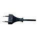Power Cord/Cable, Euro 2-pin (CEE 7/16) plug to C7