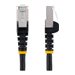 StarTech.com 6ft LSZH CAT6a Ethernet Cable, Black, 10 Gigabit Snagless RJ45  100W PoE Patch Cord, CAT 6A 10GbE 27AWG S/FTP Network Cable w/Strain